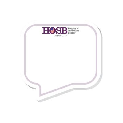 Thought Bubble Stock Shape 25 Sheet Full Color Adhesive Die Cut Pad (4"x4")
