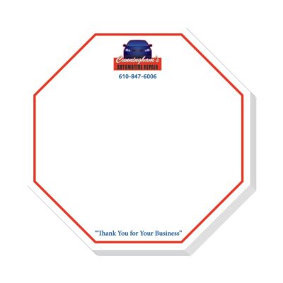 Adhesive Die Cut Pad | 4" x 4" | 50 Sheet | Octagon Shape-1