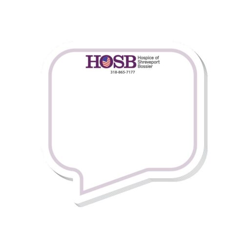 Adhesive Die Cut Pad | 4" x 4" | 50 Sheet | Thought Bubble Stock Shape-1