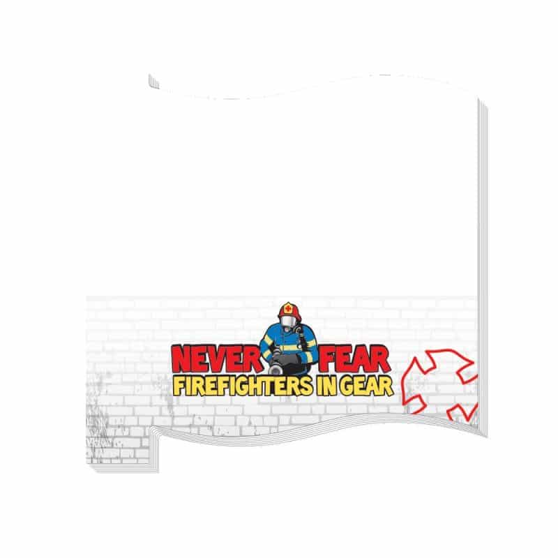 Custom Adhesive Die Cut Pad | 4" x 4" | 25 Sheet | Flag Stock Shape