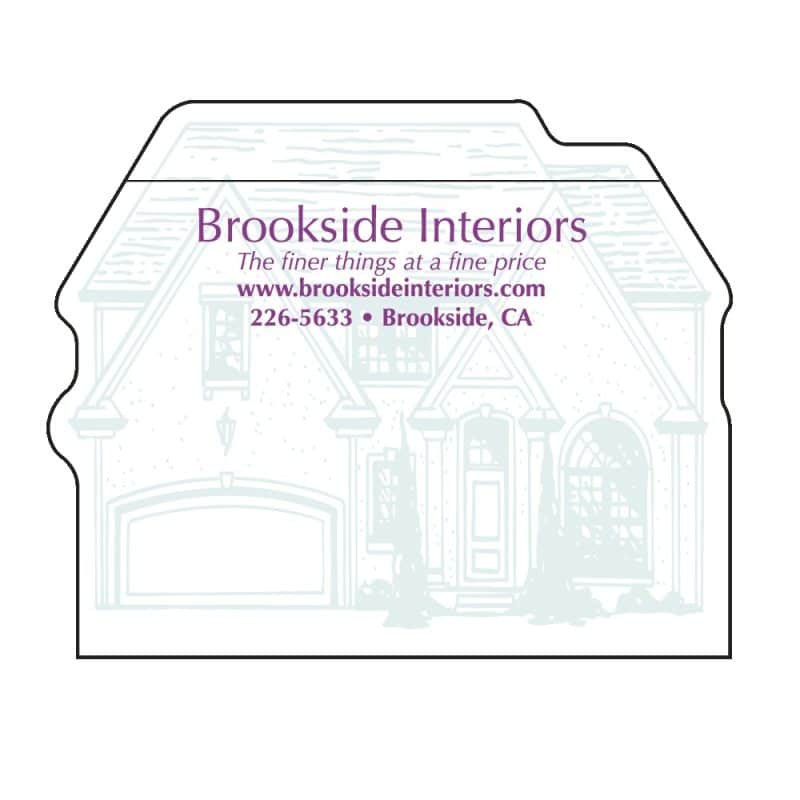 Custom Adhesive Die Cut Pad | 4" x 4" | 50 Sheet | House Stock Shape